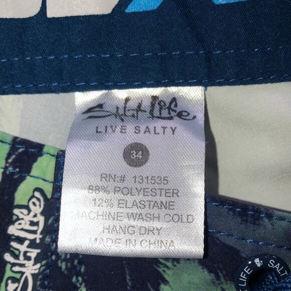 Mens Salt Life Vapor Stretch Palm Tree Size 34 - Picture 7 of 9